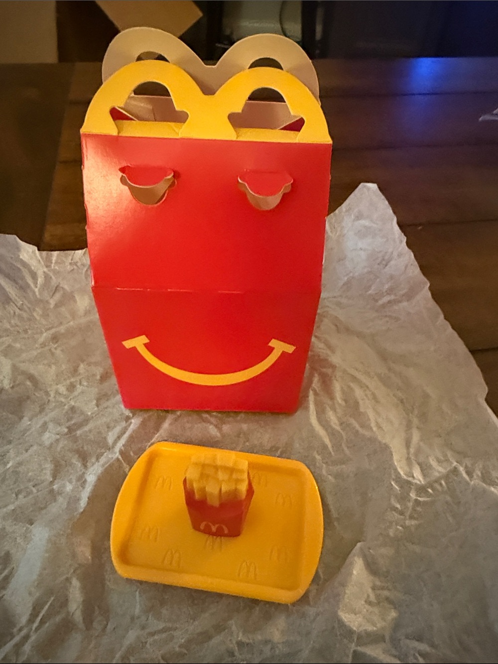 Lil McDonald's toy  Happy Meal Box with Toy Fries and Tray